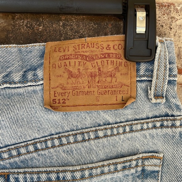 Levi’s 512 Slim Fit Vintage Straight Leg Light Wash Denim Jeans - Picture 6 of 10